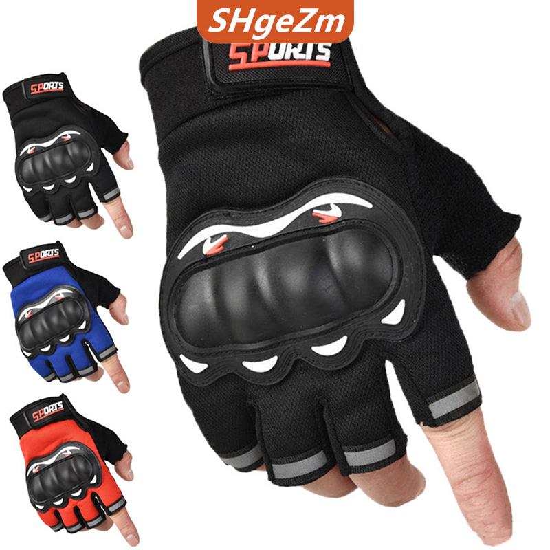 [COD] SHgeZm Xe Máy Găng Tay Thoáng Khí Không Đóng Cô Ngón Tay Đua Găng Tay Găng Tay Cho Thể Thao Ngoài Trời Crossbike Cưỡi Người Đàn Ông Của Xe Máy Găng Tay 1 Cặp