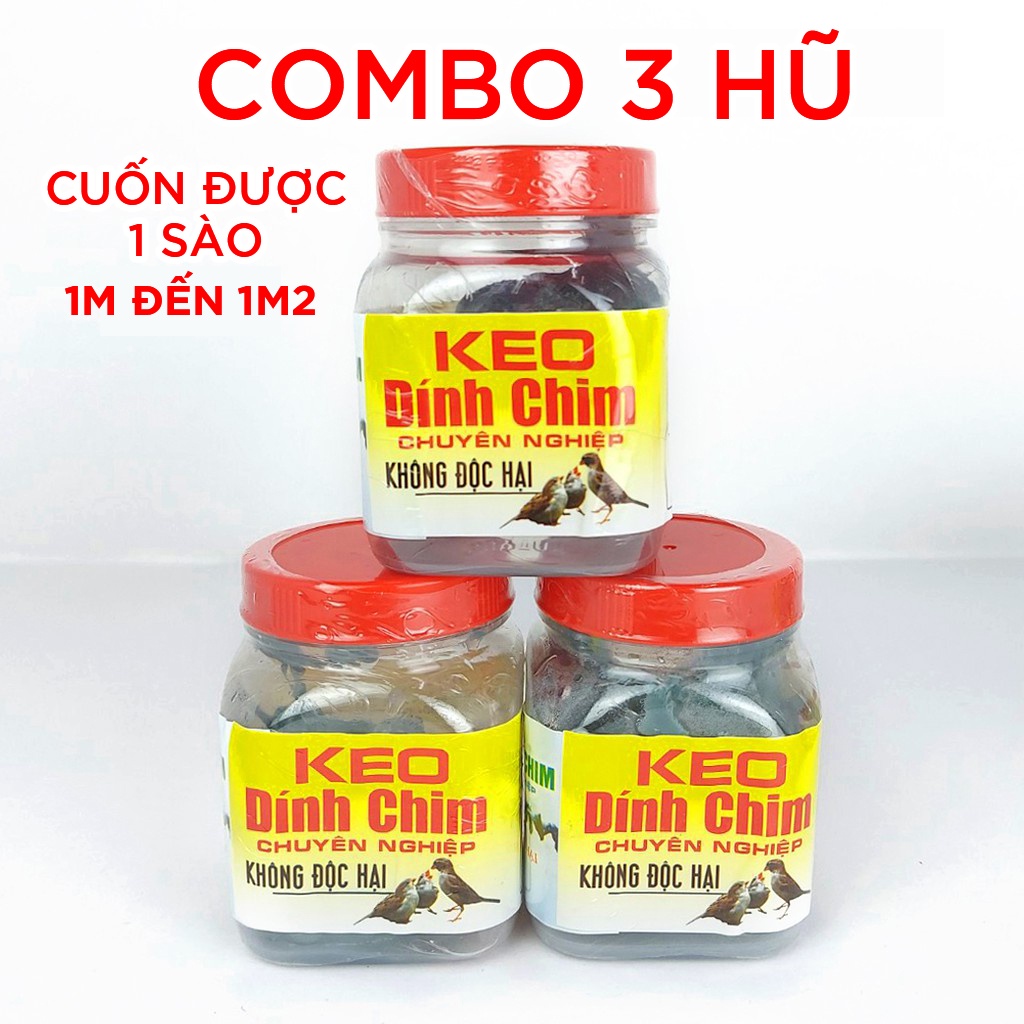 3 hộp keo bẫy chim sẻ, chào mào