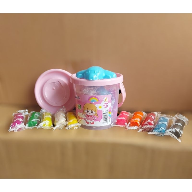 PlayDough/Clay isi 12 || Platisin/Malam Mainan Playdoh