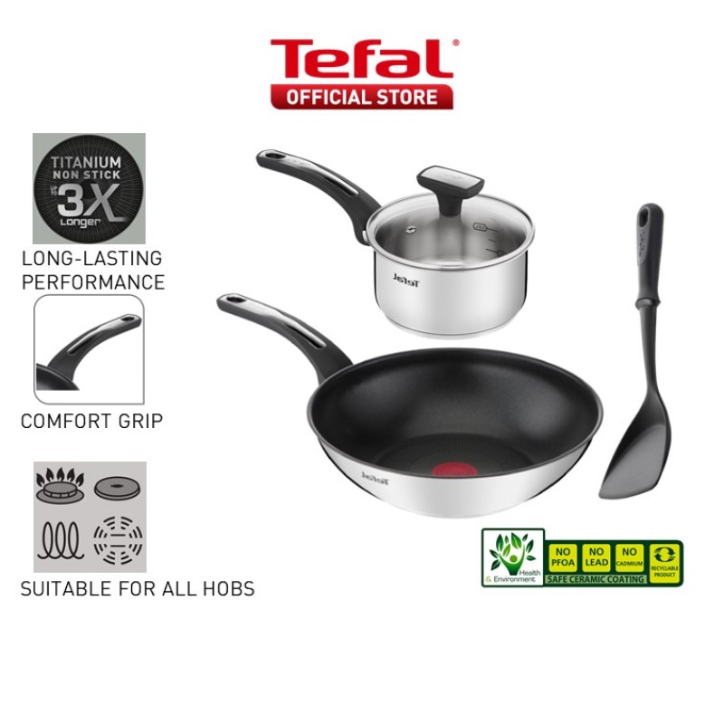 Tefal Emotion Stainless Steel 4pcs Set CWS308 Singapore