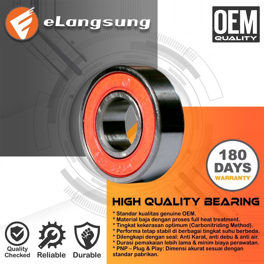Bearing Wheel 6202 (Harga Satuan) BERGARANSI 180 Hari - eLangsung Harga 7,570 rupiah*Gratis Ongkir