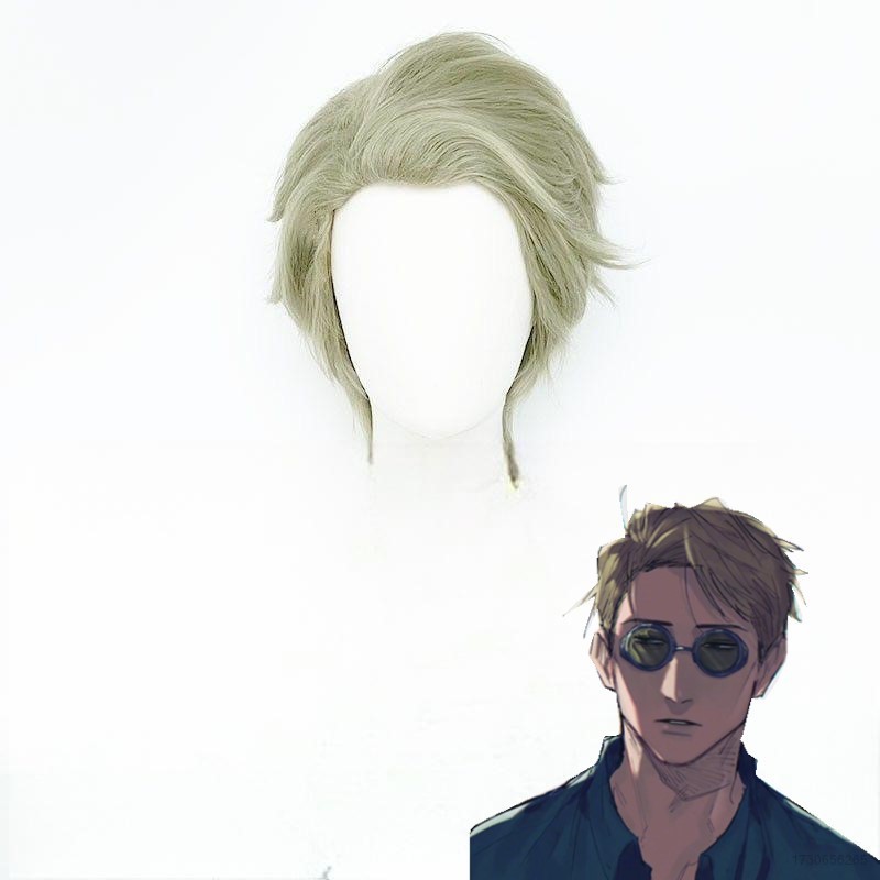 L95 Ha7 Anime Jujutsu Kaisen Nanami Kento Cosplay Tóc Giả Người Phụ Nữ Xanh Tóc Ngắn Chịu Nhiệt Tóc Giả Tiệc Halloween L