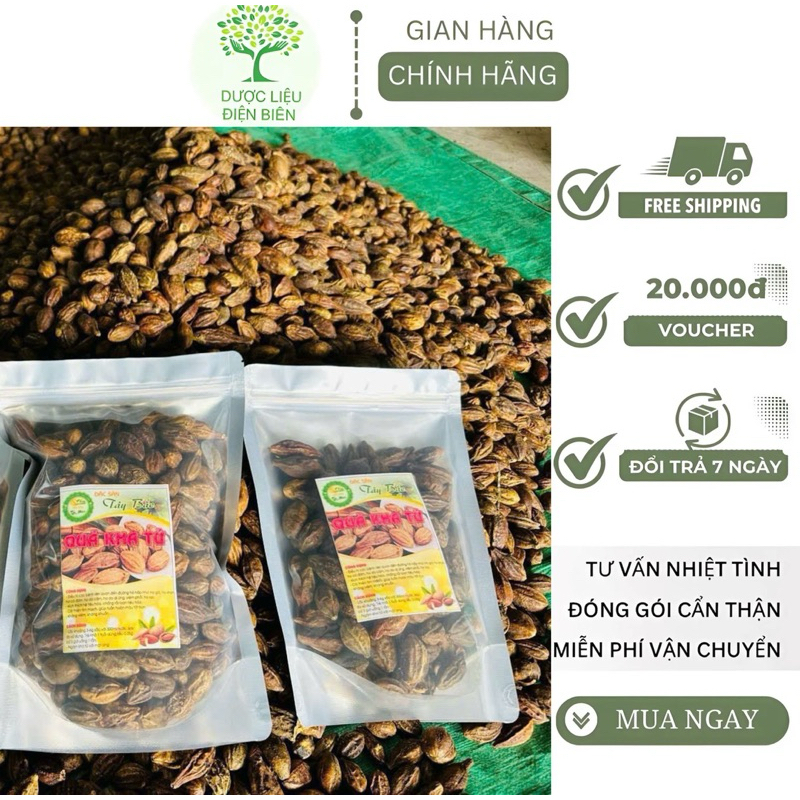 Quả kha tử rừng Tây Bắc sấy khô trị hoa loại 1 (500g, 1kg). Quả, hạt kha tử ngâm mật ong, sắc nước hỗ trợ ho, viêm họng