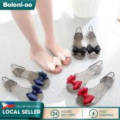 Chic Women's Bowknot Crystal Jelly Sandals - Summer Casual Shoes