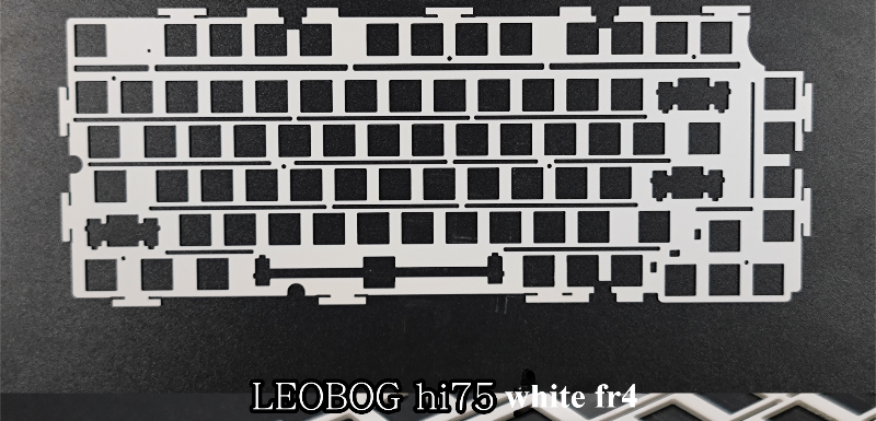 Leobog Hi75 Keyboard Slotted Positioning Plate FR4 Customized Black Core Immersion Gold Mechanical