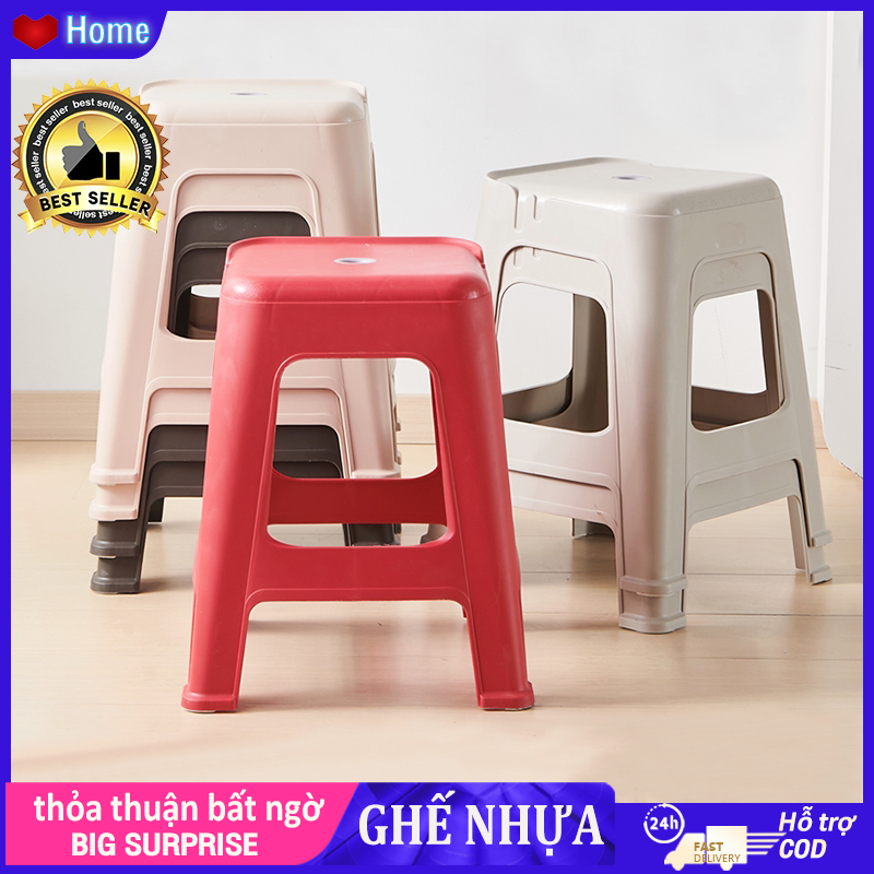 HOME Ghế đẩu cao cấp có thể xếp chồng,GHẾ ĐẨU NHỰA CAO THIẾT KẾ MỚI SIÊU ĐẸP MẮT