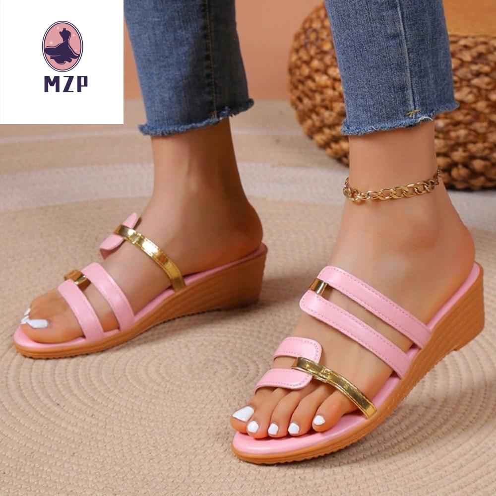 MZP Giày cao gót đế xuồng Dép quai ngang Trang chủ Giày dép mặc ngoài Dép đi biển Sáng tạo Chống trơn trượt Dép nữ Giày dép
