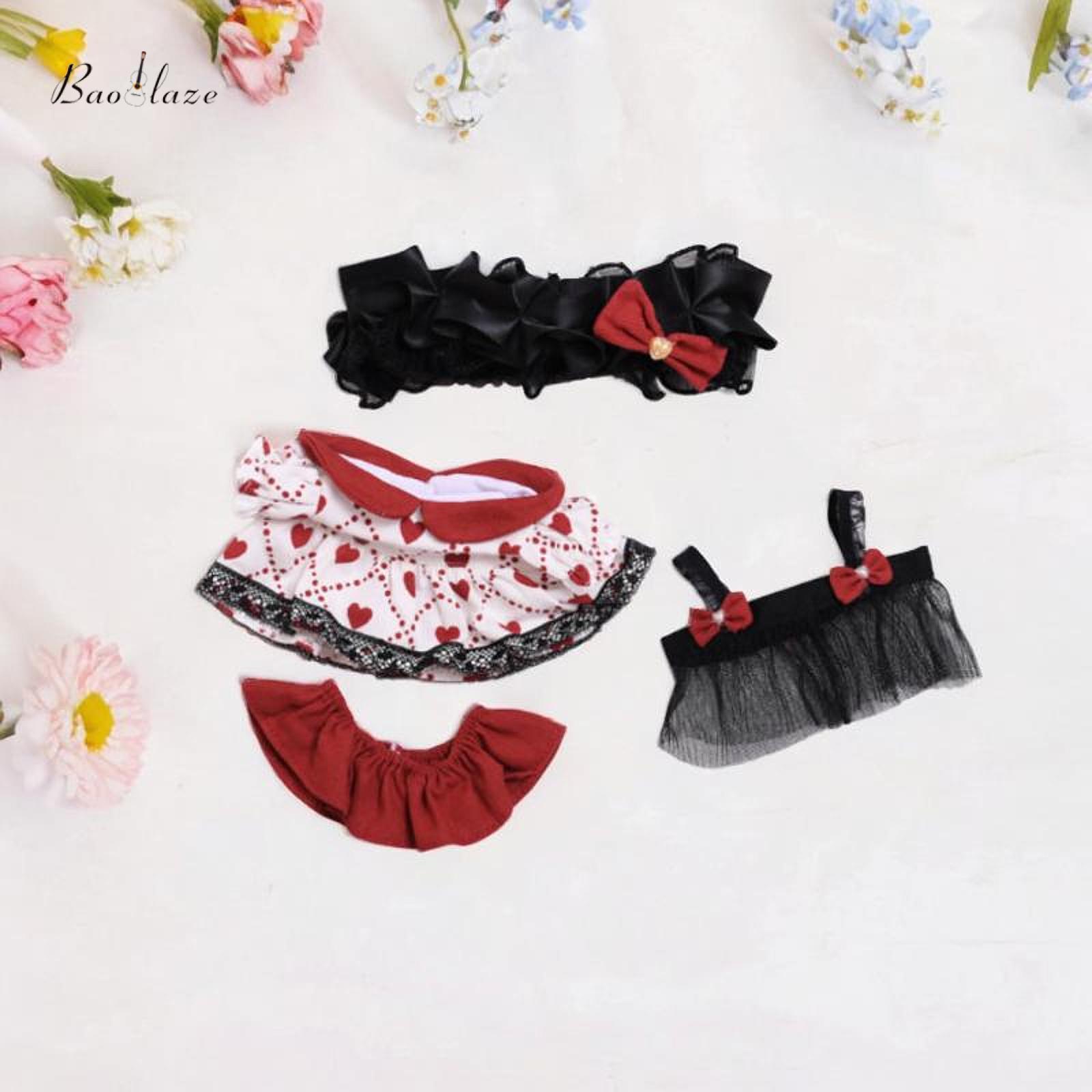 Baoblaze Lace Heart Bow Dress Dress Pretend Play Adorable DIY Plush Doll Your Own Dolls for 7.87'' Doll ราคา 8,913 บาท*ส่งฟรี