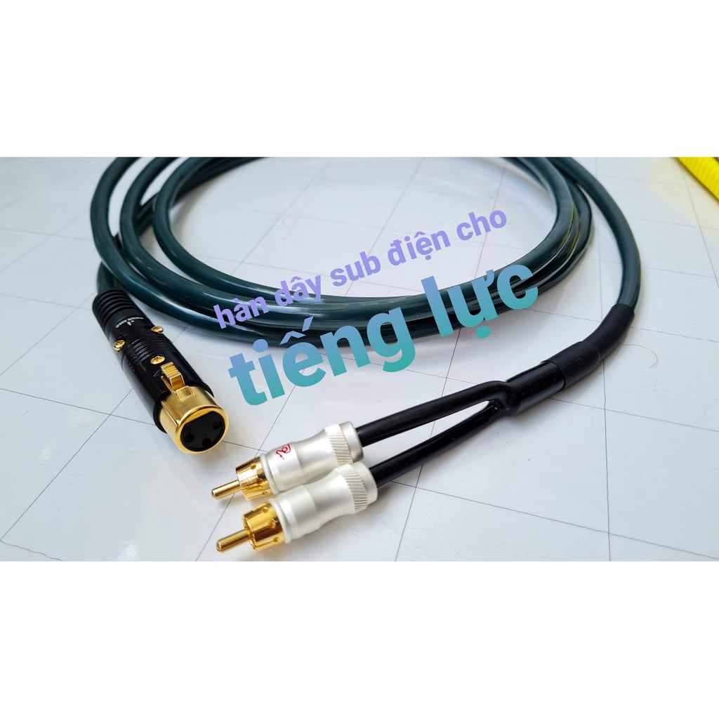 Dây sub điện Canon cái ra 2 AV hàng cao cấp - Dây Canon cái ra 2 AV hoa sen