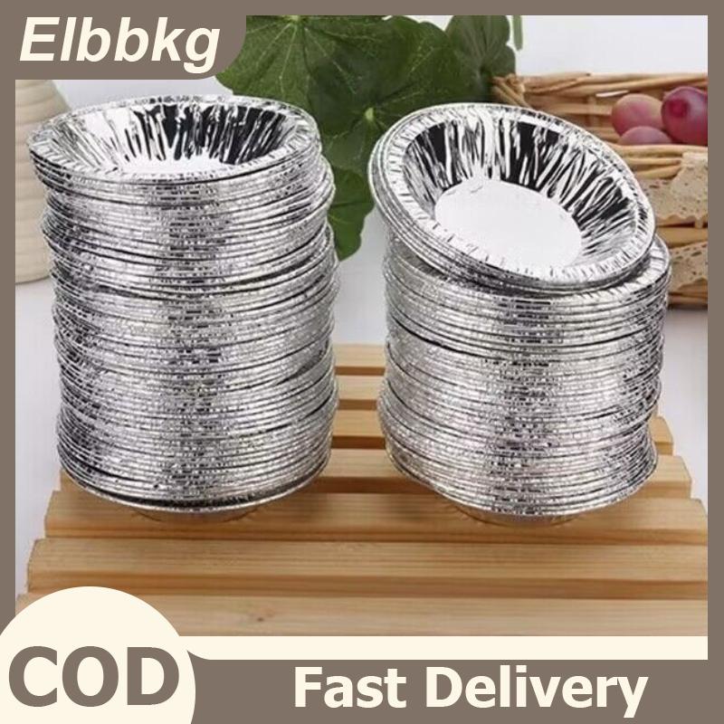 Elbbkg ถาดอบพายหม้อขนาดเล็กแบบใช้แล้วทิ้งถาดอบขนมถาดคัพเค้กพุดดิ้งถ้วยอบกลม50 100ชิ้น ราคา 39 บาท*ส่งฟรี