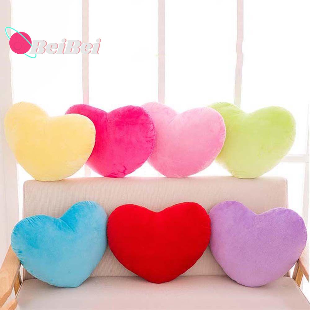 BEIBEI Lễ hội Dễ thương Tình Yêu Hình Trái Tim Bông Trẻ em Mềm Đồ Chơi Con Búp Bê sang trọng Trái tim Sang Trọng Đồ Chơi Sang trọng Gối Trái Tim Đồ Chơi Nhồi Bông