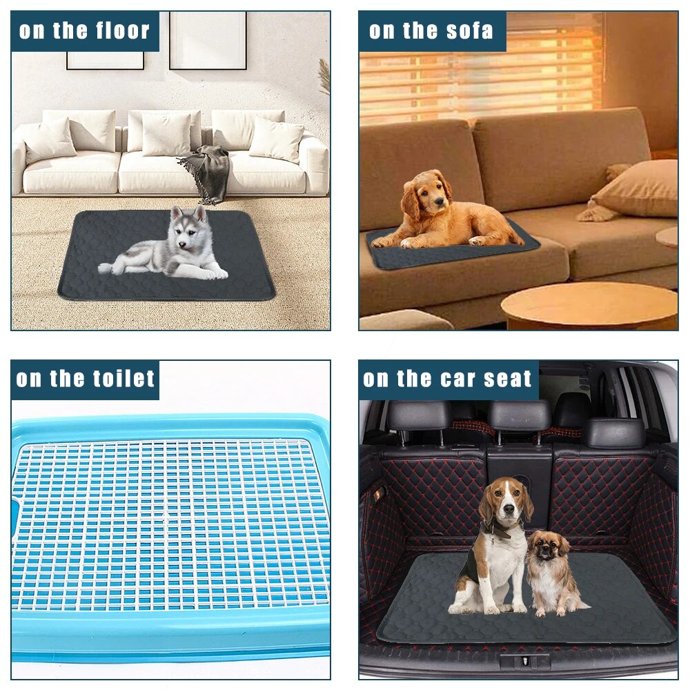 Hot 2023 New Reusable Training Pad Diaper Mat Car Seat Cover Waterproof Dog Pet Environment Protect Washable Urine Absorbent