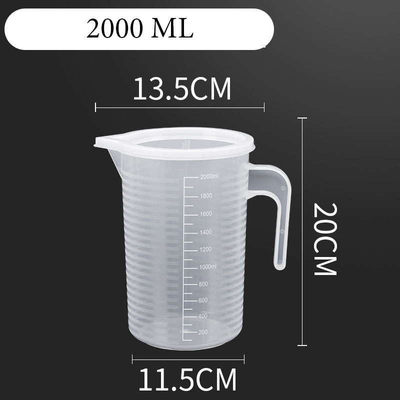 Cốc Đong Ca Đong Định Lượng Có Nắp Đậy Pha Chế Bằng Nhựa Chia Vạch - HVL TEA