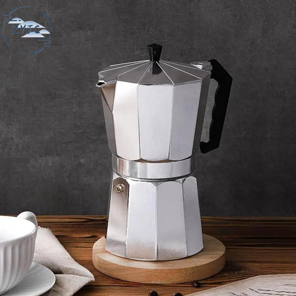 ZYJC SHOP Bát giác Bình Moka Máy pha cà phê 50ml 100ml 150ml 300ml 450ml Nhôm Máy pha cà phê Espresso Phụ kiện nhà bếp Với bộ lọc bằng thép không gỉ Ấm đun nước Espresso bếp