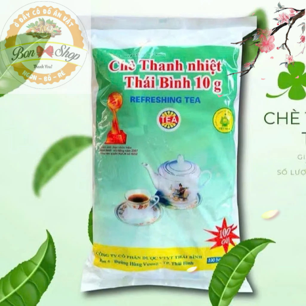 Set 10 Gói Chè Thanh Nhiệt Thái Bình 10g/ gói - giải nhiệt, mát gan, đẹp da