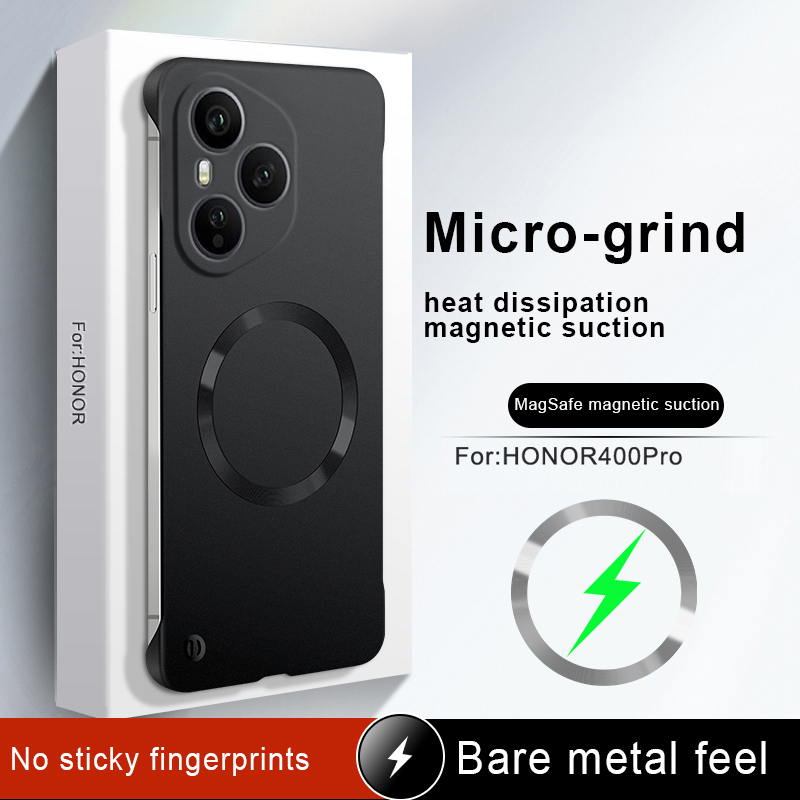 For Honor 400 Pro Ultra Thin Metallic Paint Frameless Hard PC Case for Honor400 400pro Magnetic for Magsafe Protection Cover - Image 3