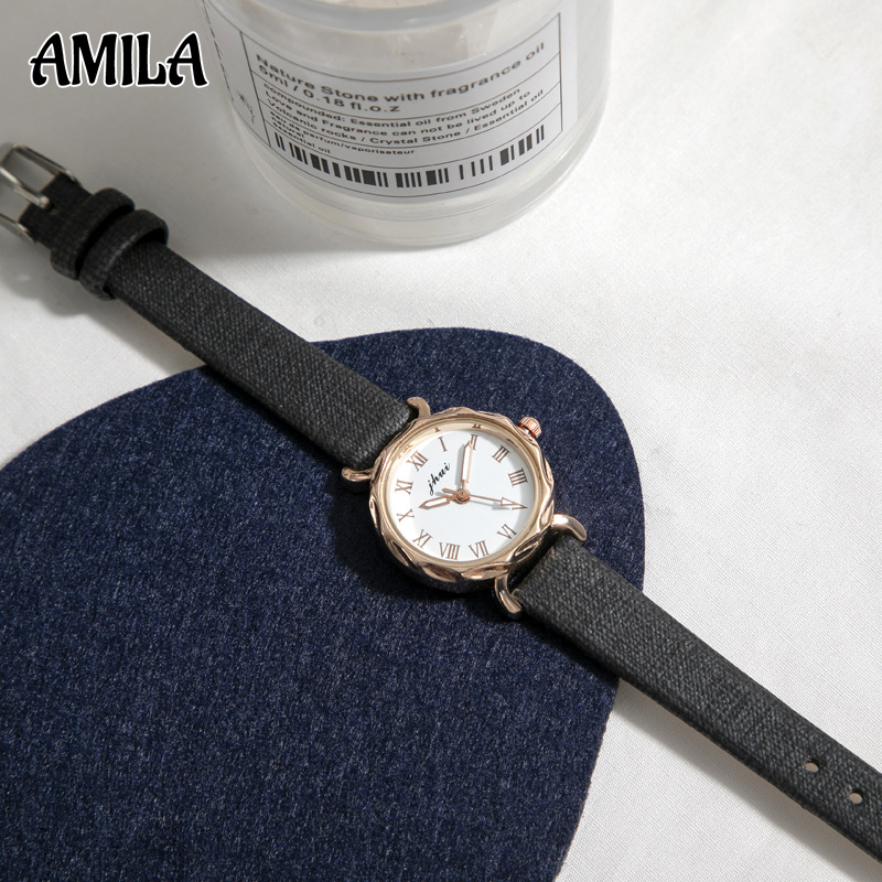 AMILA Elegant Women's Quartz Watch with Roman Numerals and Fashionable Design ราคา 60 บาท*ส่งฟรี