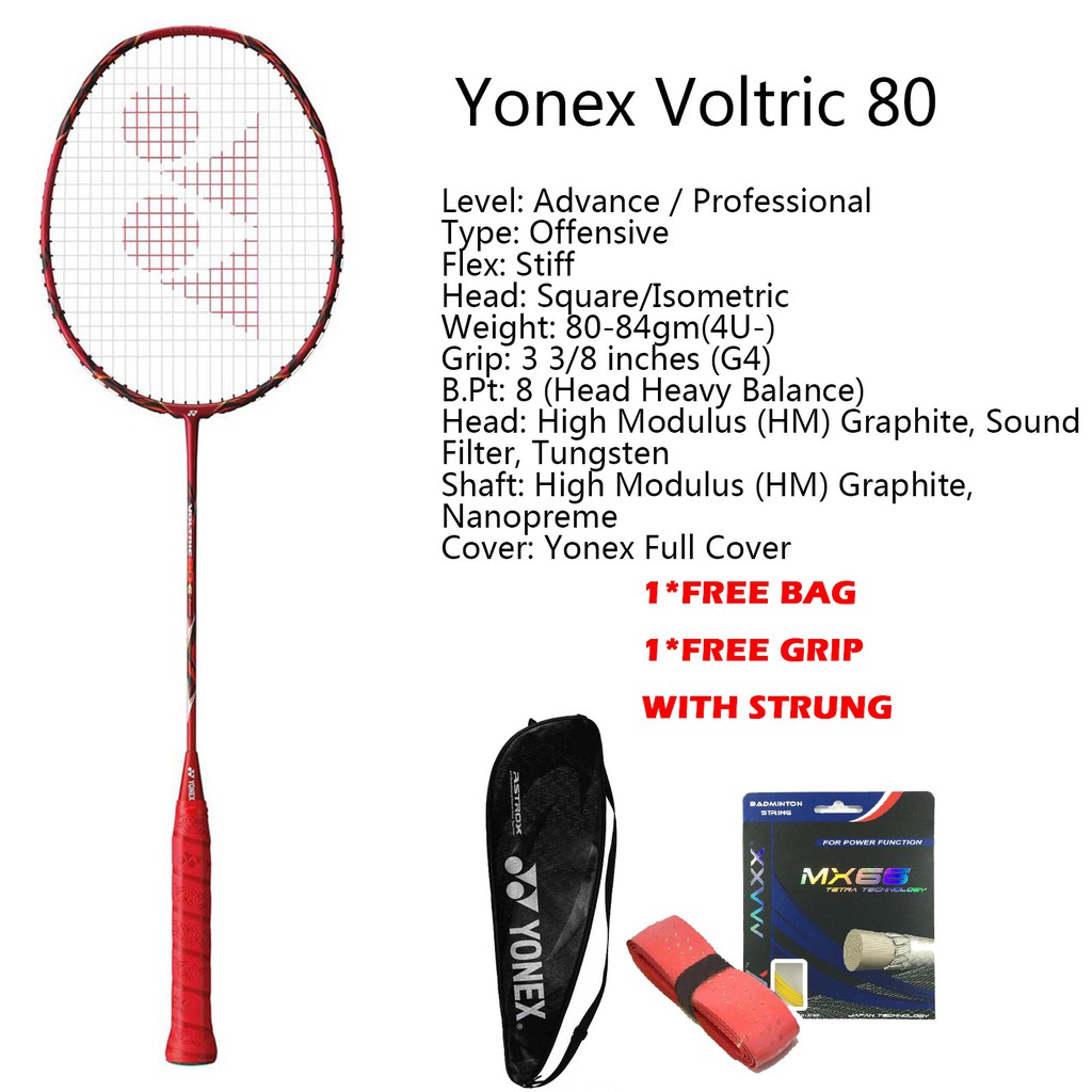 Bộ vợt đánh cầu lông YONEX VOLTRIC VT80