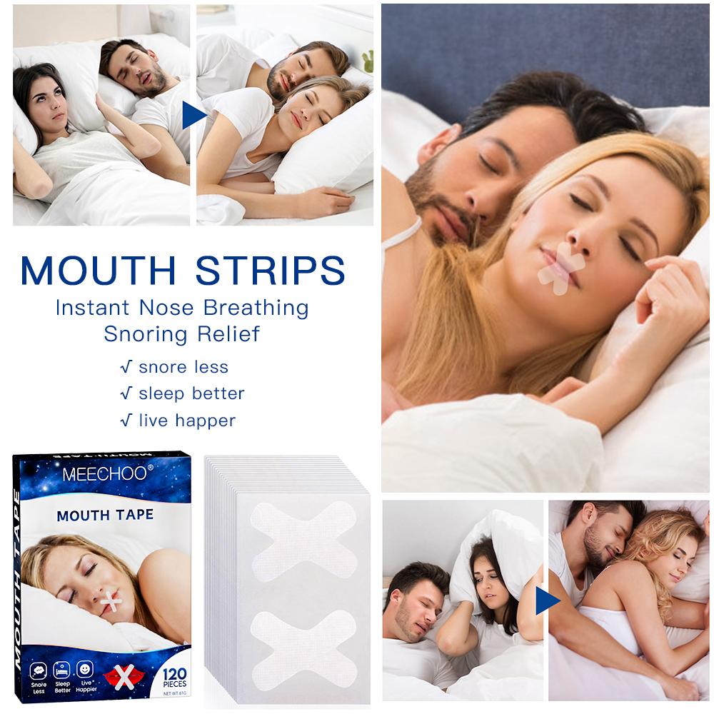 X Shape Mouth Tape For Sleeping Nasal Breathing Mouth Patch Breathing Strap Closed Q4R0
