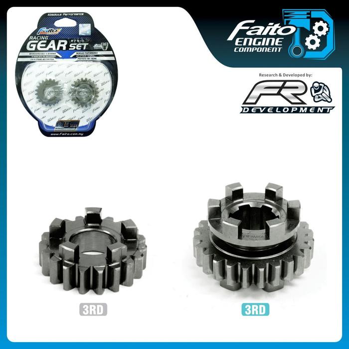 FAITO GIGI RATIO RASIO SATUAN JUPITER Z / VEGA R / CRYPTON GIGI 3 20T 28T RACING GEAR SET - wotahsale Harga 1,793,000 rupiah*Gratis Ongkir