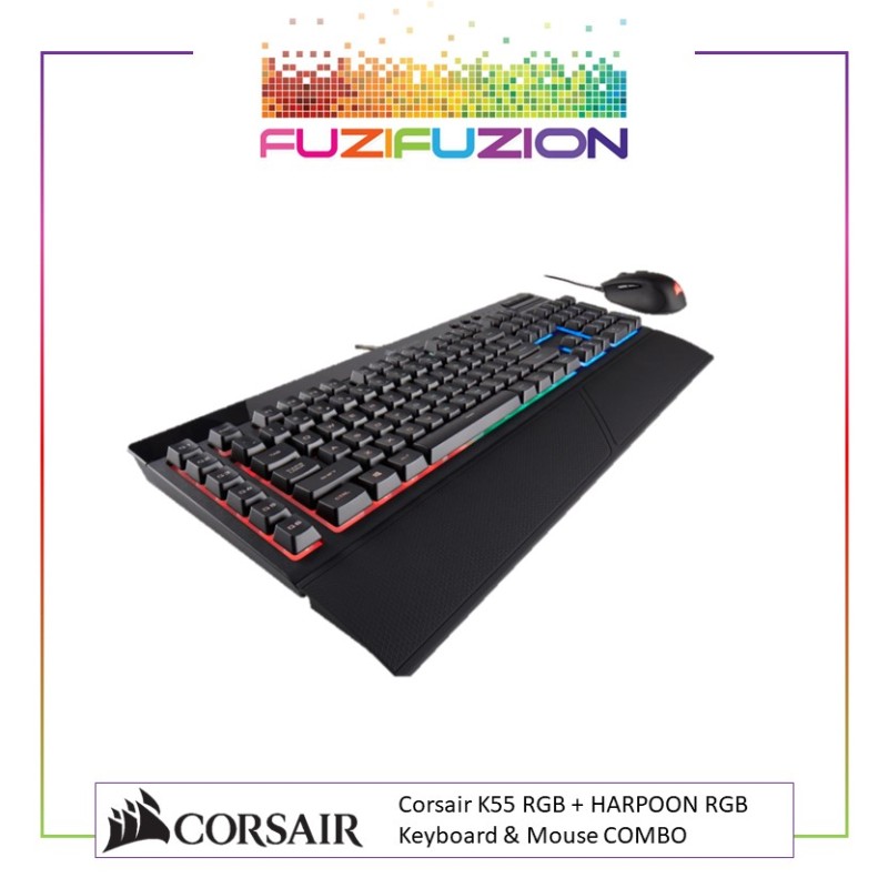 Corsair K55 RGB + HARPOON RGB Keyboard & Mouse COMBO Singapore