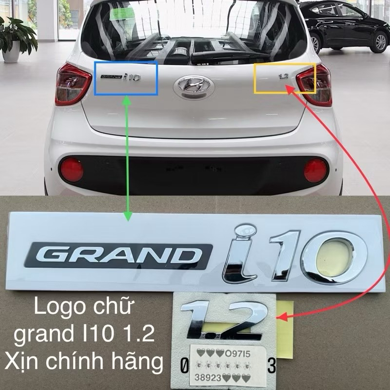 logo chữ huyndai grand I10 1.2 xịn 86330b4000 86310-b4000