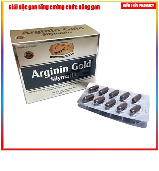 Viên Uống Giải Độc Gan Arginin Gold Silymarin giúp bảo vệ gan , hỗ trợ Gan, giải độc gian, hạ men gan, Tăng cường chức năng gan - hộp 60 viên cao cấp