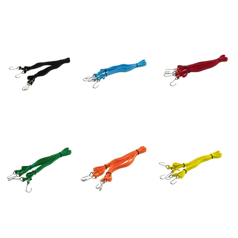 (CONU) 2Pcs Elastic Roof Luggage Rack Rope Decorate Strap for 1/10 RC Crawler Car AXIAL SCX10 TRX4 D90