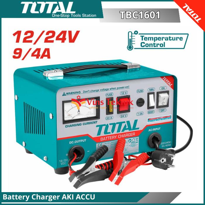 BATTERY CHARGER AKI MOBIL TOTAL TBC1601 CHARGER AKI MOTOR Harga 1,154,000 rupiah*Gratis Ongkir