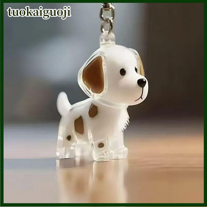 tuokaiguoji Rõ ràng Puppy tóc tưởng niệm lưu niệm viên nang pet của chó lông container tự làm mặt dây chuyền Keychain trang trí vật nuôi những người yêu thích nhà hiển thị Quà Tặng - 3
