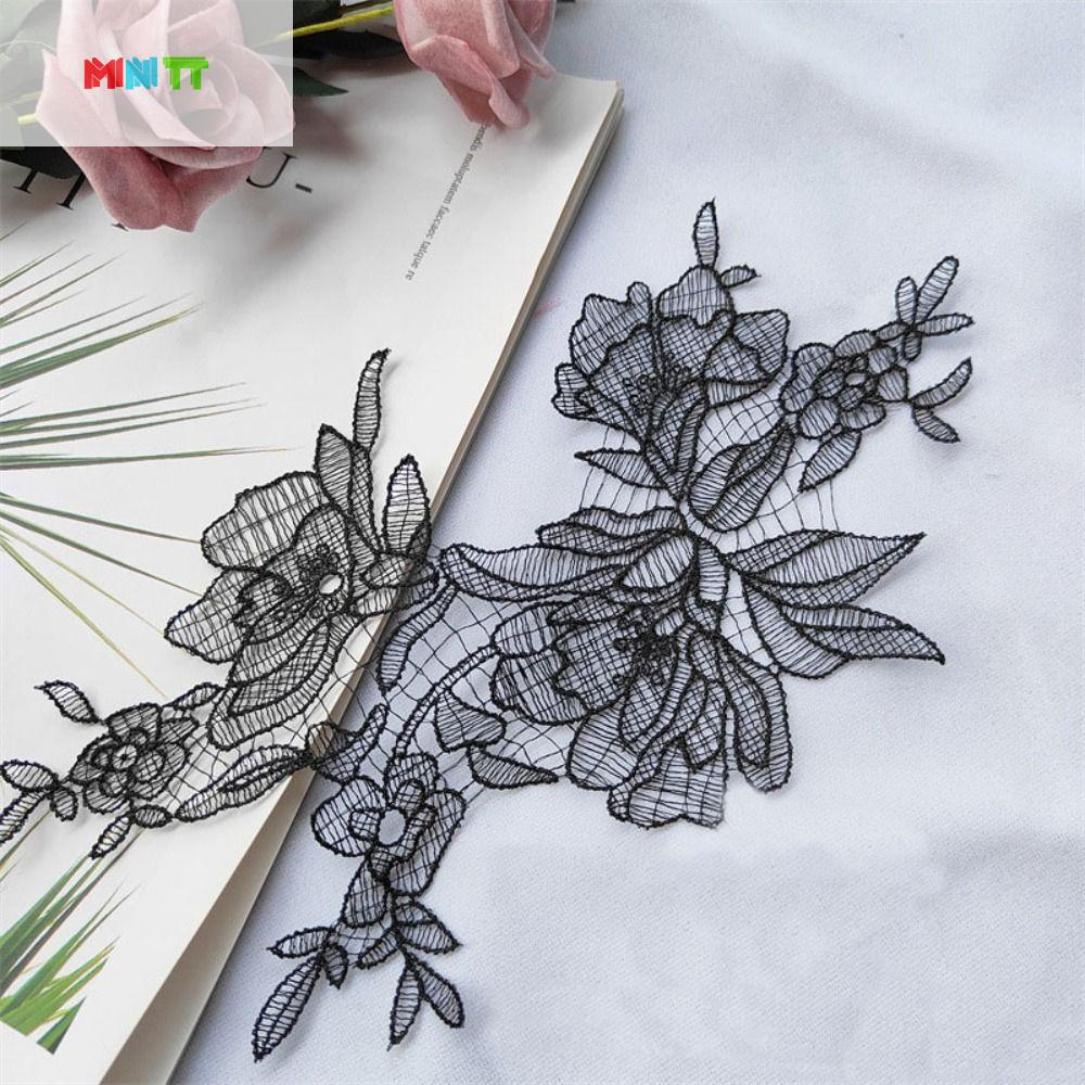 MNTT Vải ren Miếng đính hoa Đồ thủ công tự làm Thủ công Miếng vá vải Phụ kiện quần áo Trắng Miếng đính vải May quần áo