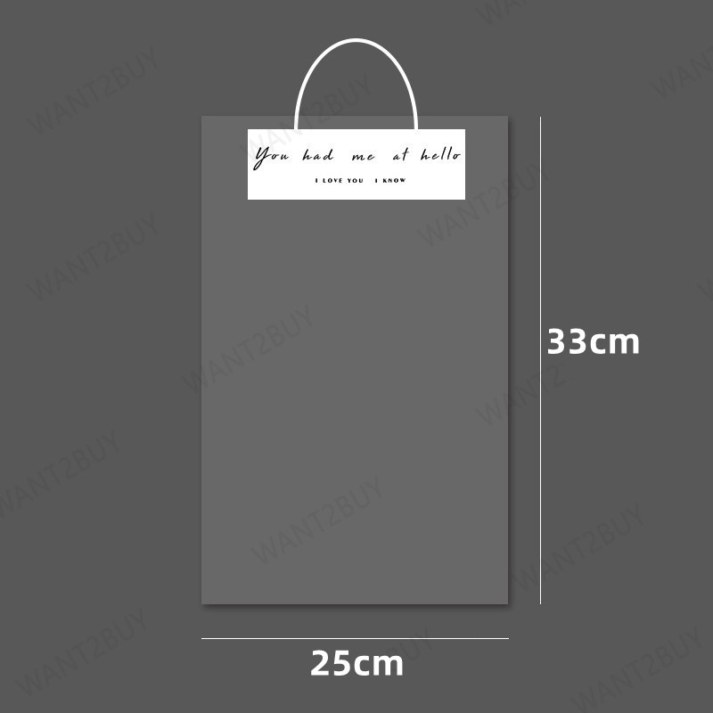 [1pcs] Transparent Flower Holiday Gift Opp Tote Plastic Bag Bouquet Packing Shopping Handbag Bunga Plastik Beg 花束手提透明袋