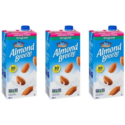 Blue Diamond Almond Milk 946ml x 3packets - Unsweetened