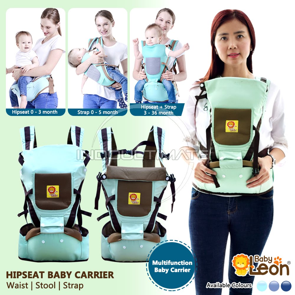 5in1 Gendongan Bayi Hipseat BABY LEON Depan Multifungsi + TOPI (0-3 Tahun) Anti Capek Kanguru by-60 geos Gendongan Instant Simple Gendongan Depan Belakang Samping Hipseat Depan Belakang 5 posisi 2in1 geos kaos polos motif Travelling Perlengkapan bayi