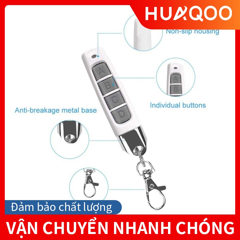 HUAQOO Remote Cửa Cuốn Học Lệnh Thông Minh Tần Số 433Mhz-Thiết Kế Đẹp Mắt Nhỏ Gọn