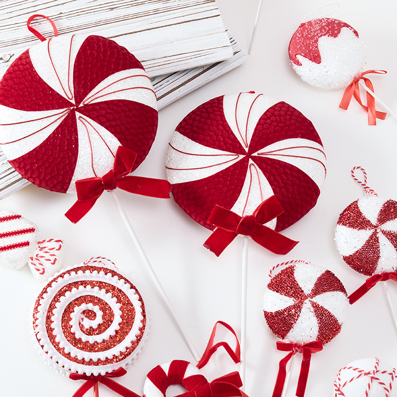 Velvet Christmas Decoration Unique Foam Gift-Ready Christmas Ball Red White Colorful Pendant for Christmas New Year Party Holiday Season Home Decor Celebration Family Gathering Gift Exchange