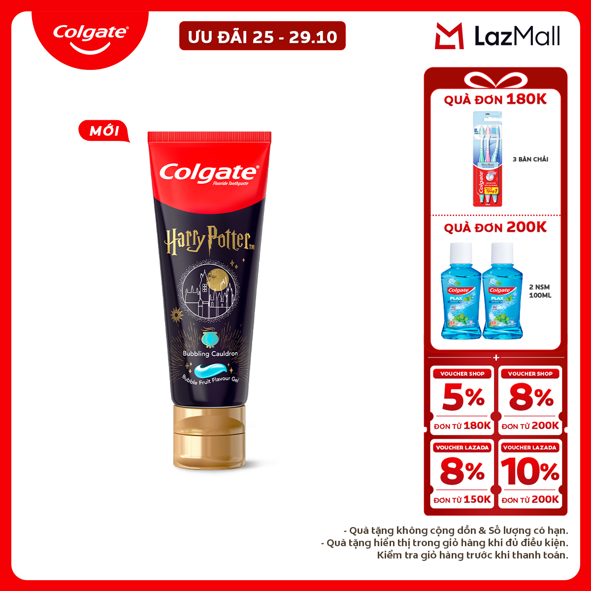 Kem đánh răng Colgate Harry Potter dành cho bé hương trái cây, ngừa sâu răng