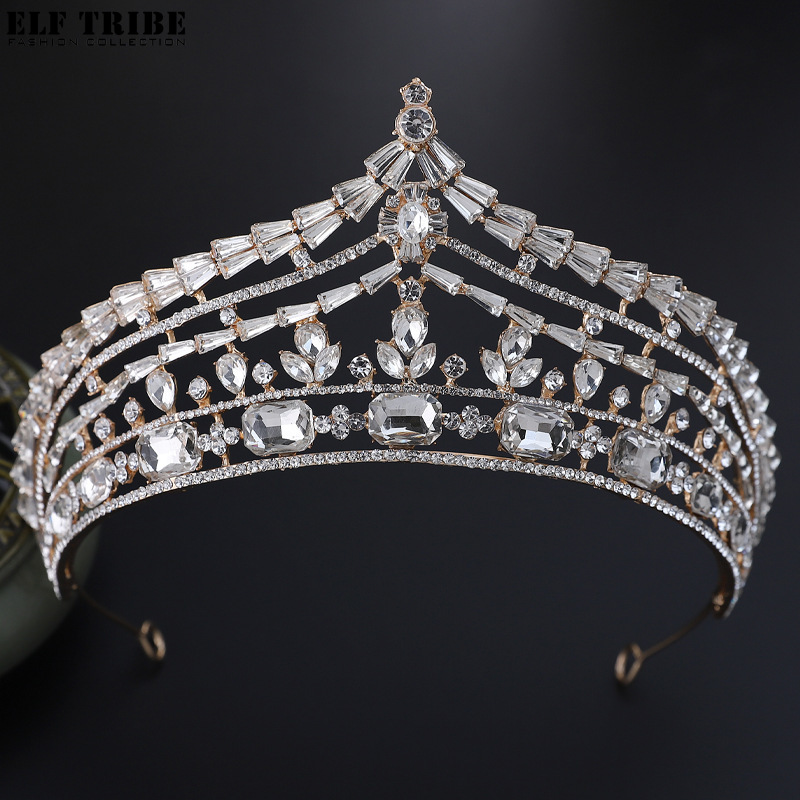 ELF TRIBE Vương Miện lễ cưới thời trang tóc phụ kiện Vương Miện Công Chúa sinh nhật phụ kiện mũ nón
