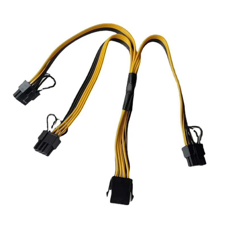 Host Case Mainboard 8Pin CPU To 3-Port 8p 6+2pin Pci-e PCI Express GPU Graphics Card Power Supply Socket 16AWG+18AWG