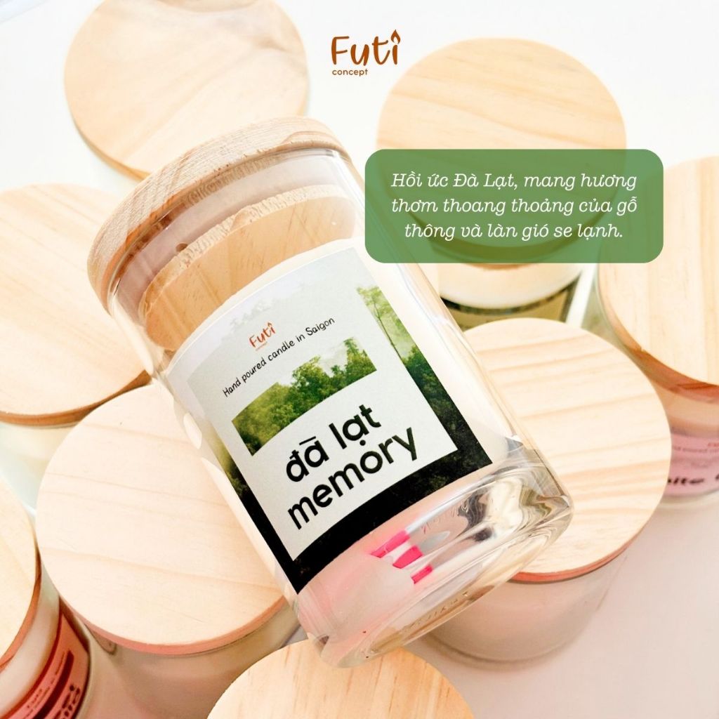 Nến Thơm Hương Đà Lạt Memory Kèm Hộp Candle Cup Handmade Into The Wild