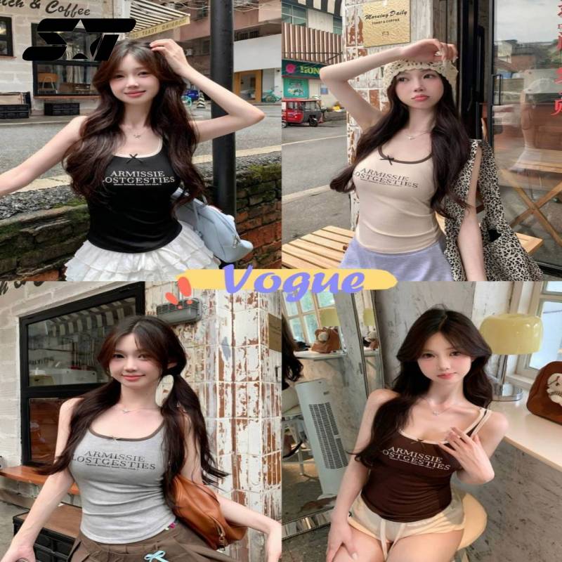 🌟Sẵn sàng vận chuyển🌟Áo ba lỗ cơ bản màu trơn có đệm cổ tròn (FY746-P)LZB56