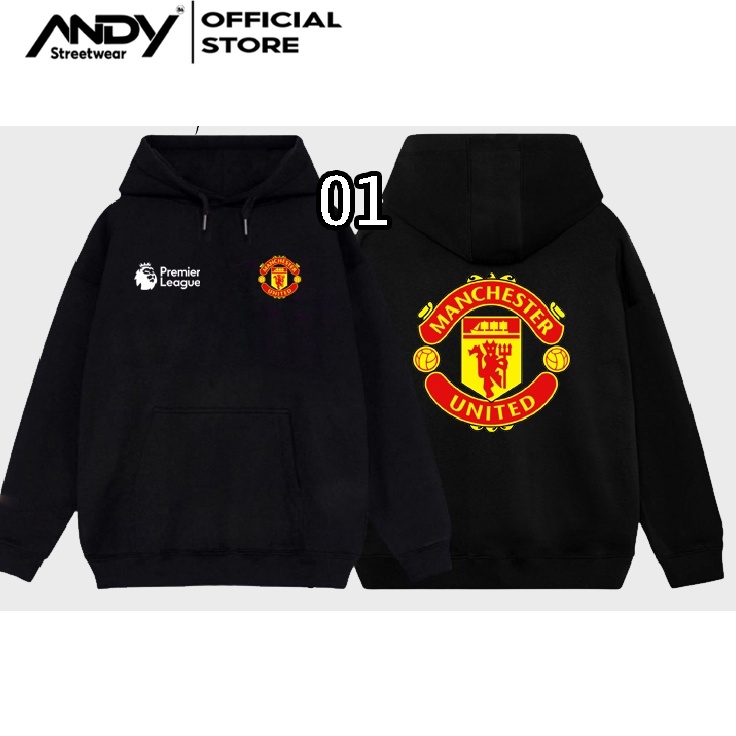 Áo khoác hoodie nam CLB Manchester United chất nỉ bông dày dáng rộng thoải mái BST 12 mẫu hoodie MU 