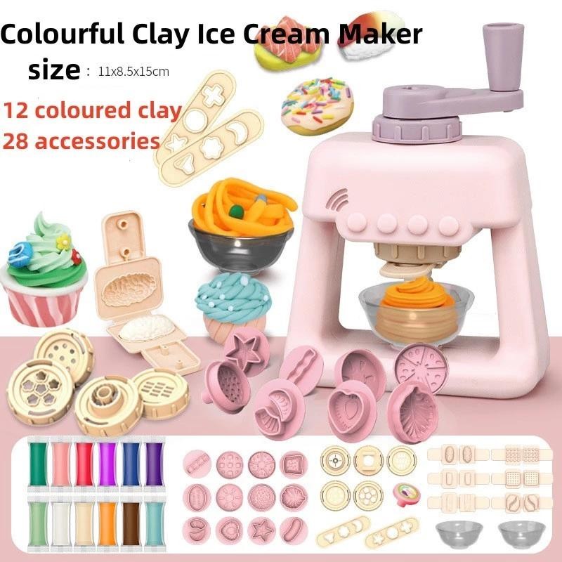 Play Doh Toys Pretend Set Play Dough Ice cream Clay Kids Color Toy