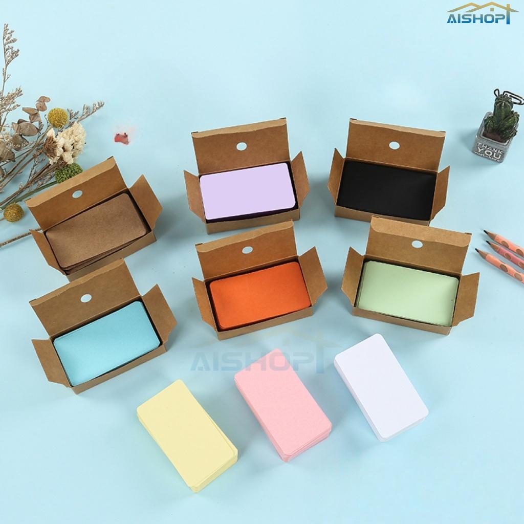 [SG Seller]Colorful Blank Index Flash Cards with Metal Binder Ring Kraft Paper Memo Note Cards for Study Vocabulary