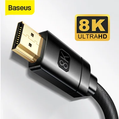 【8K HDMI】Baseus 8K HDMI 2.1 Cable 48Gbps 8K/60Hz 4K/120Hz HDMI Digital Cable for Xiaomi Box PS5 PS4 PC TV Box Splitter Switch