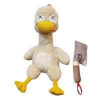 Magnetic Plush Duck Toy with Removable Cutter Fun Kitchen Role Play Doll Multifunctional Stress Relief Toy Creative Gift for Children