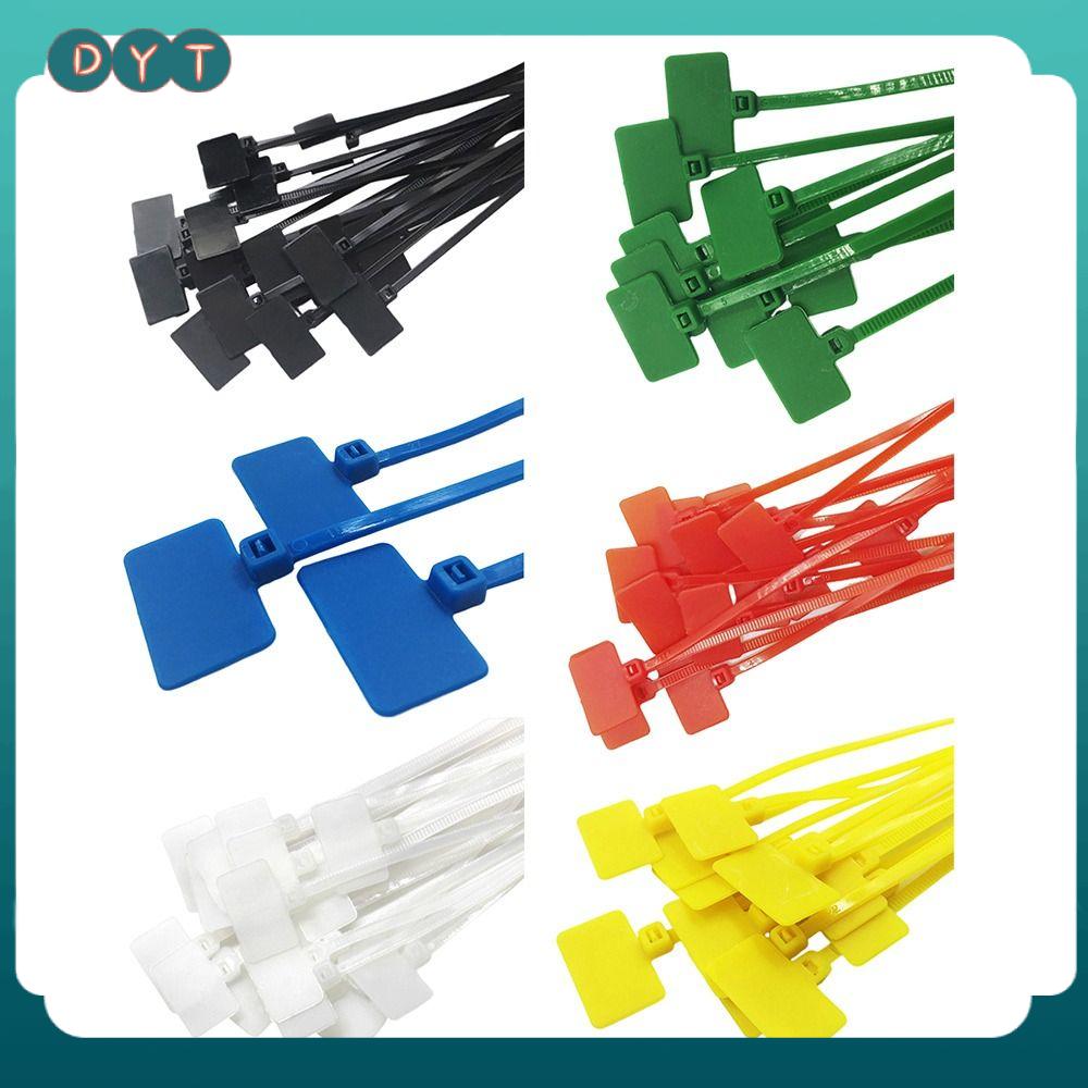 DYT 100pcs 3100mm Dây buộc cáp Tự khóa 4150mm Dây buộc zip Dấu đánh dấu cáp Chất liệu nylon Cà vạt nylon Quản lý cáp