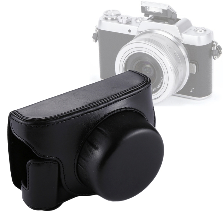 Vỏ bao máy ảnh chất liệu da PU thân máy camera đầy đủ với dây đeo cho Panasonic Lumix GF7/gf8/gf9