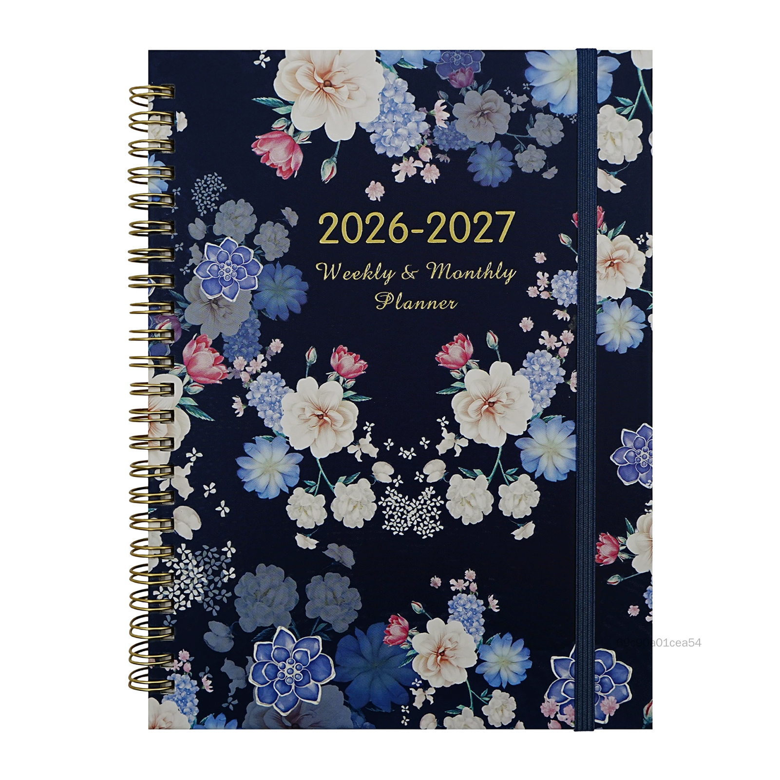 สมุดบันทึกวางแผนรายสัปดาห์ A5 2026-2027 - สมุดกำหนดการที่ปรับแต่งได้พร้อมดีไซน์คอยล์