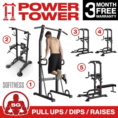 [Bulky] Pull Up Station / Power Tower / Dip Bar / Power Station / Pull Up Tower / Parallel Bar Metal Frame Station